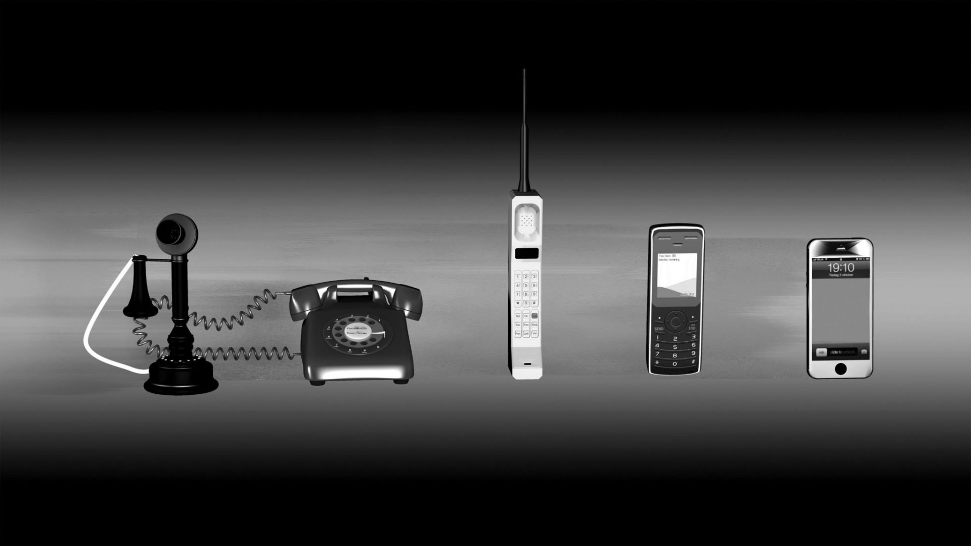 Phone Evolution Image_Greyscale Egan Company Egan Company